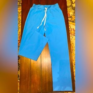 Figs Capri Blue Livingston High Waisted Scrub pants